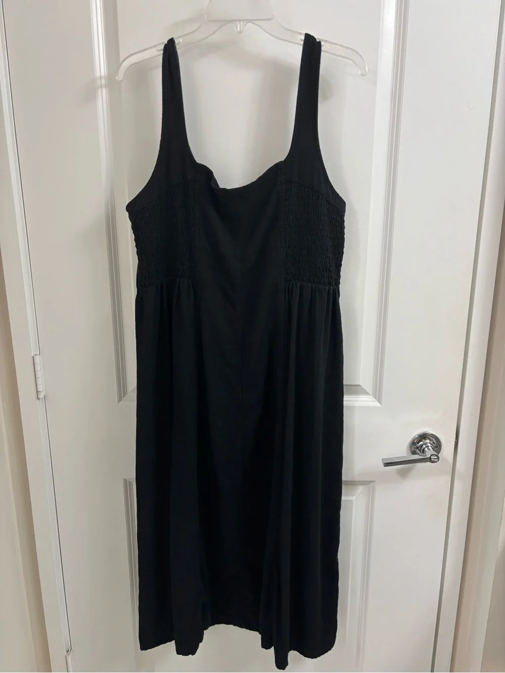 Old Navy Linen Square-Neck Midi Dress - Picture 4 of 6
